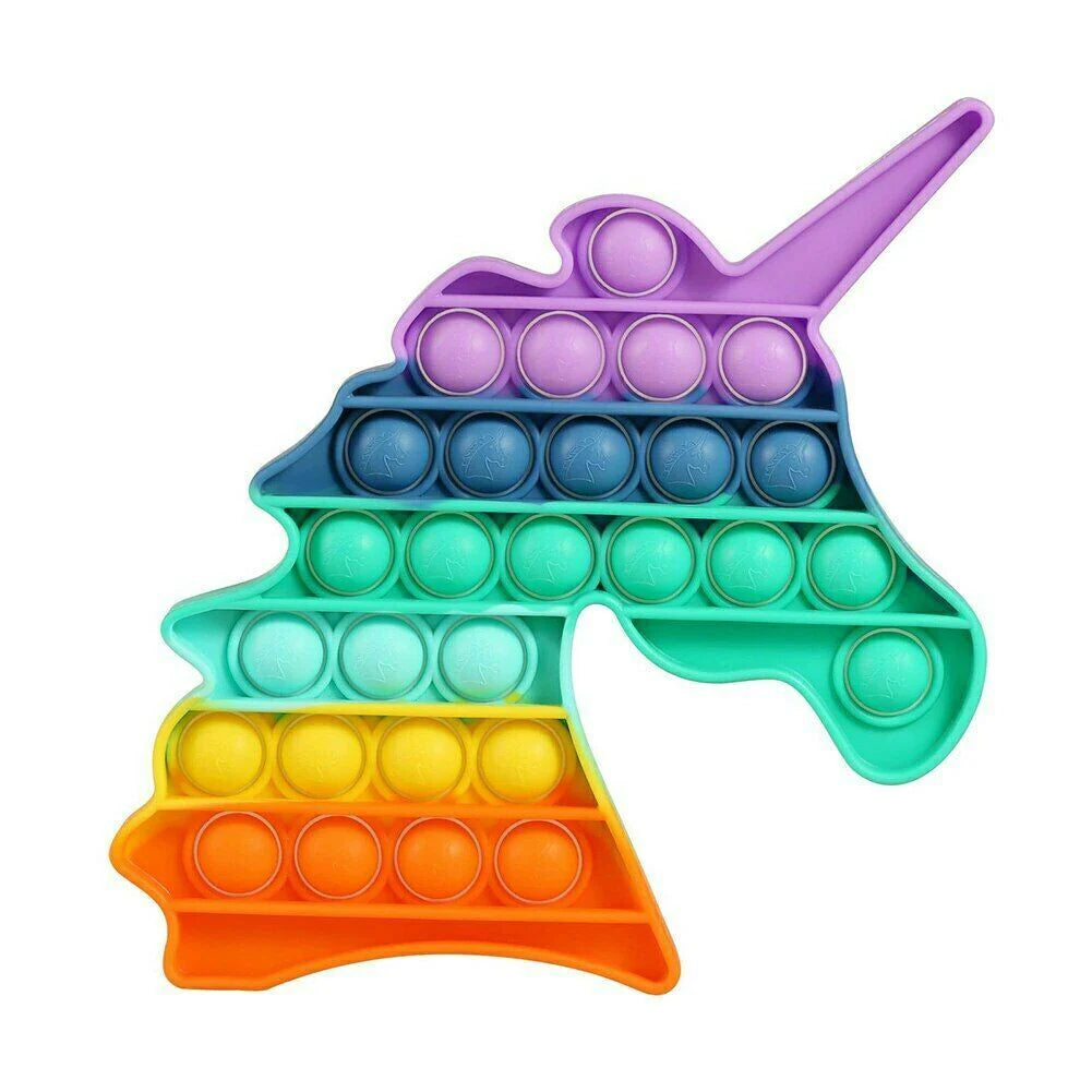 Popit Fidget Toy Push Bubble Sensory Stress Relief Kids Family Games Square Game